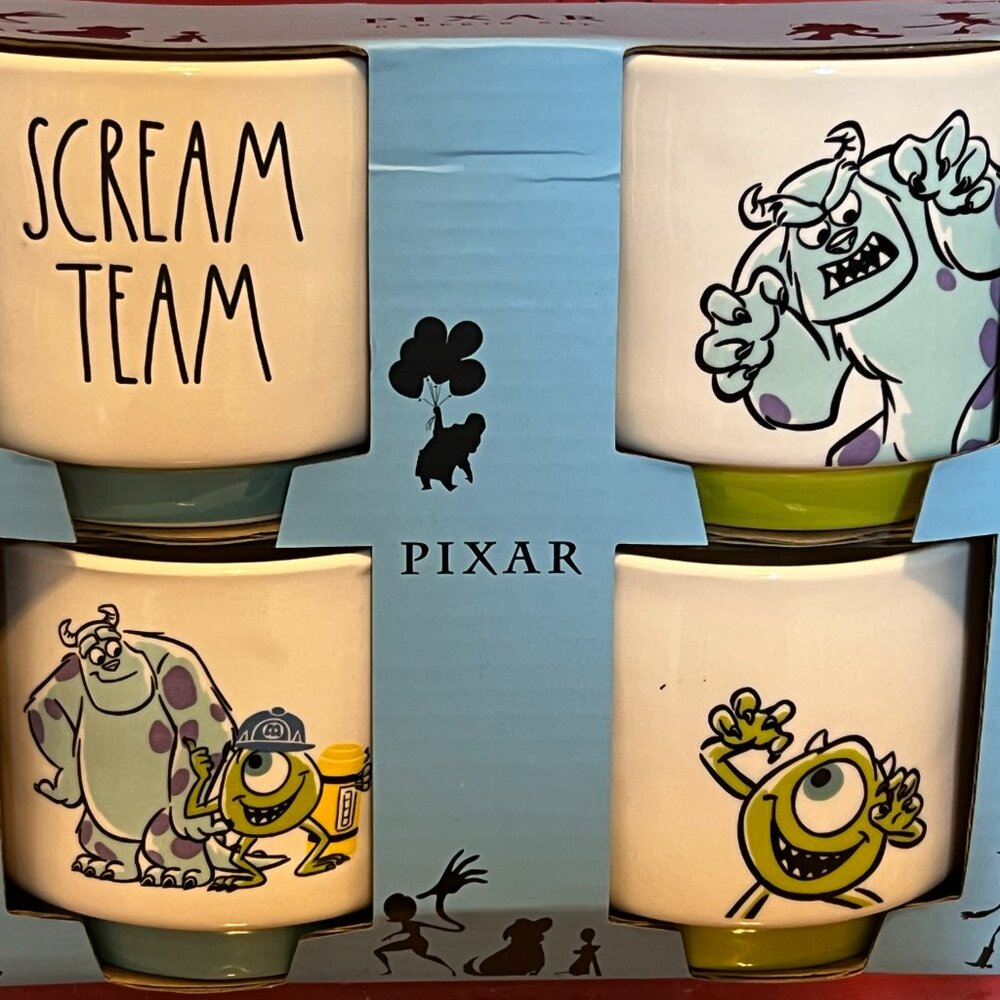 NWT Rae Dunn Disney Monsters Ramekin set 4 piece Sully Mike Wazowski - Picture 2 of 7